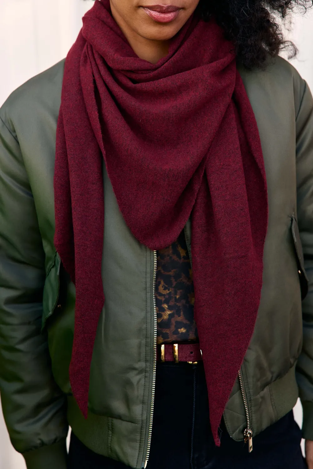 La Petite Etoile Arlo sjaal bordeaux jersey