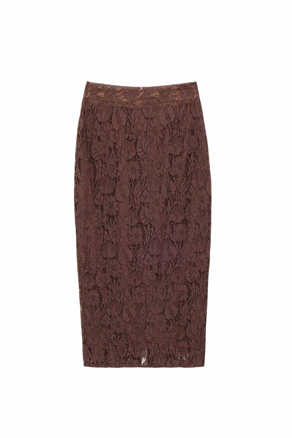 La Petite Etoile Julana kanten rok bruin midi
