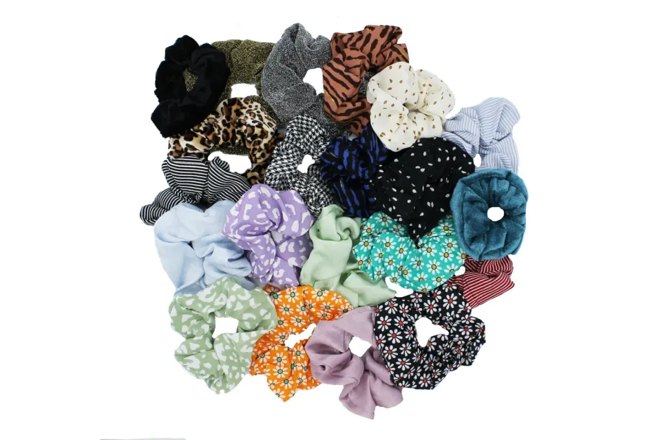 LOVEDRUNKY Scrunchies multi fleurige haarelastiek