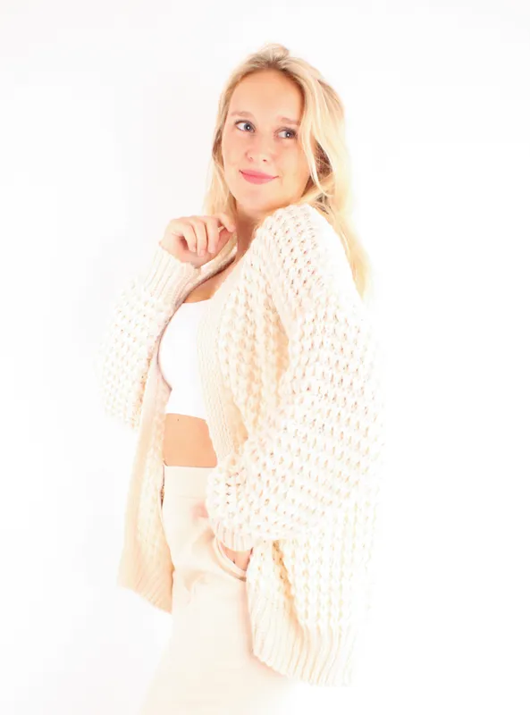 LOVEDRUNKY Elsie vest beige cozy