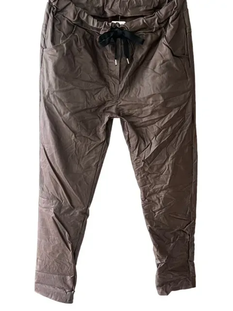 Fashion Trends Wax broek choco ademend linnen