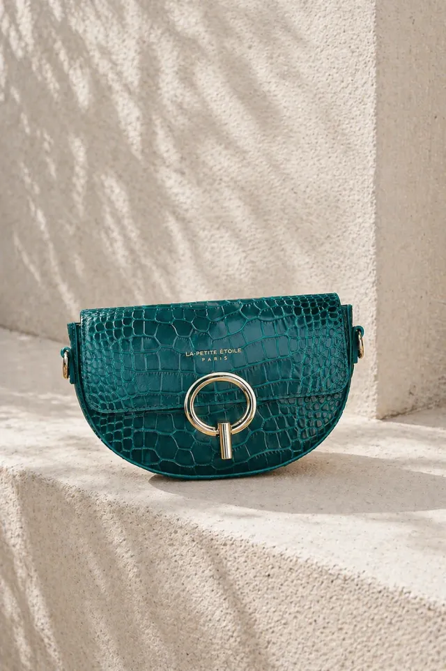La Petite Etoile Jim handtas croco groen