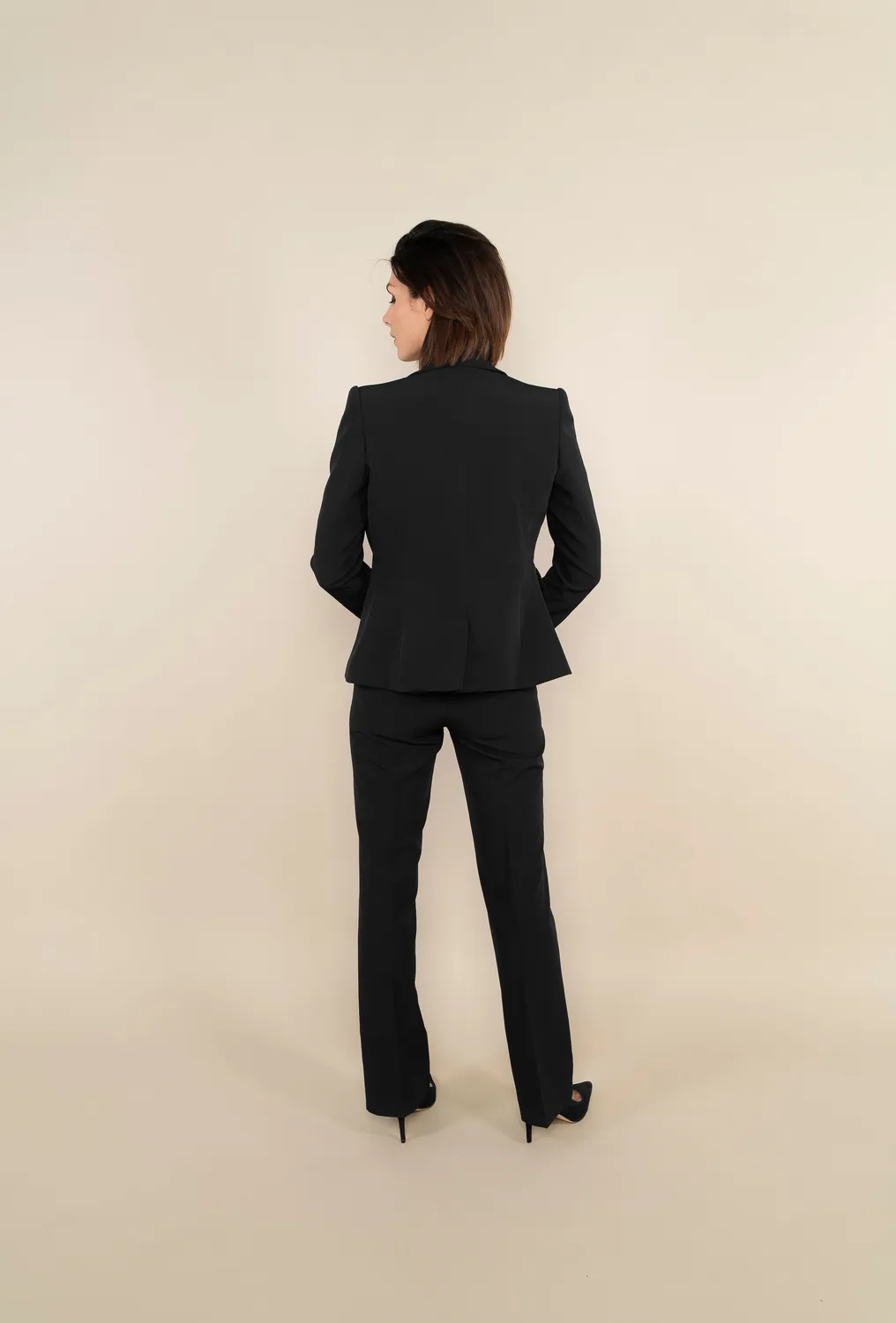 Laboutiek Flair Trouser pantalon zwart hoge taille