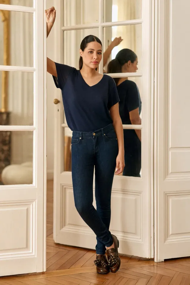 La Petite Etoile Maude skinny jeans brut donker