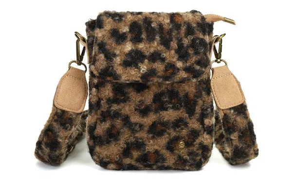 ImDutch Elmen telefoontasje panter camel teddy