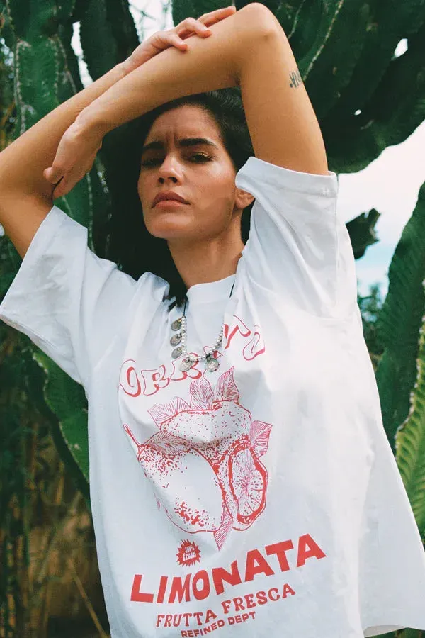 Amiek T-shirt Maggy t-shirt wit oversized