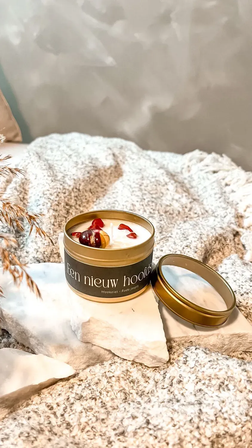 Amiek Edelstenen Kaars nieuw hoofdstuk giftbox goud