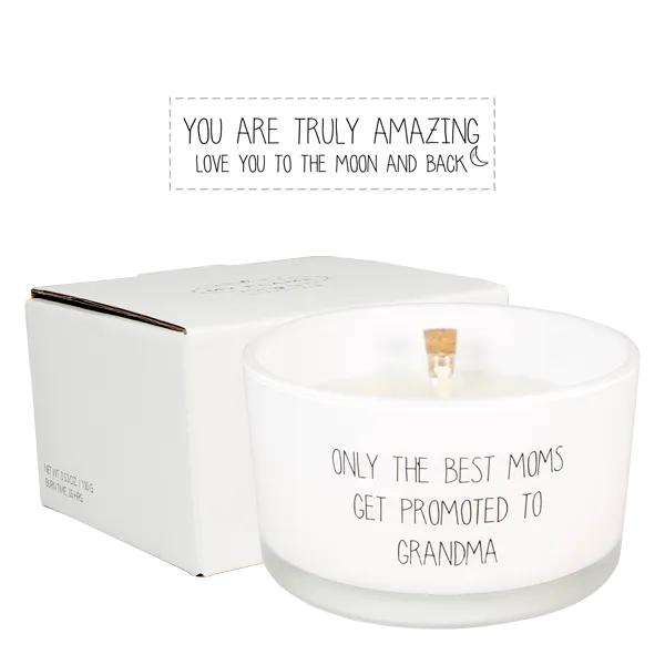 Amiek Flessenpost Only Best Moms kaars Fresh Cotton
