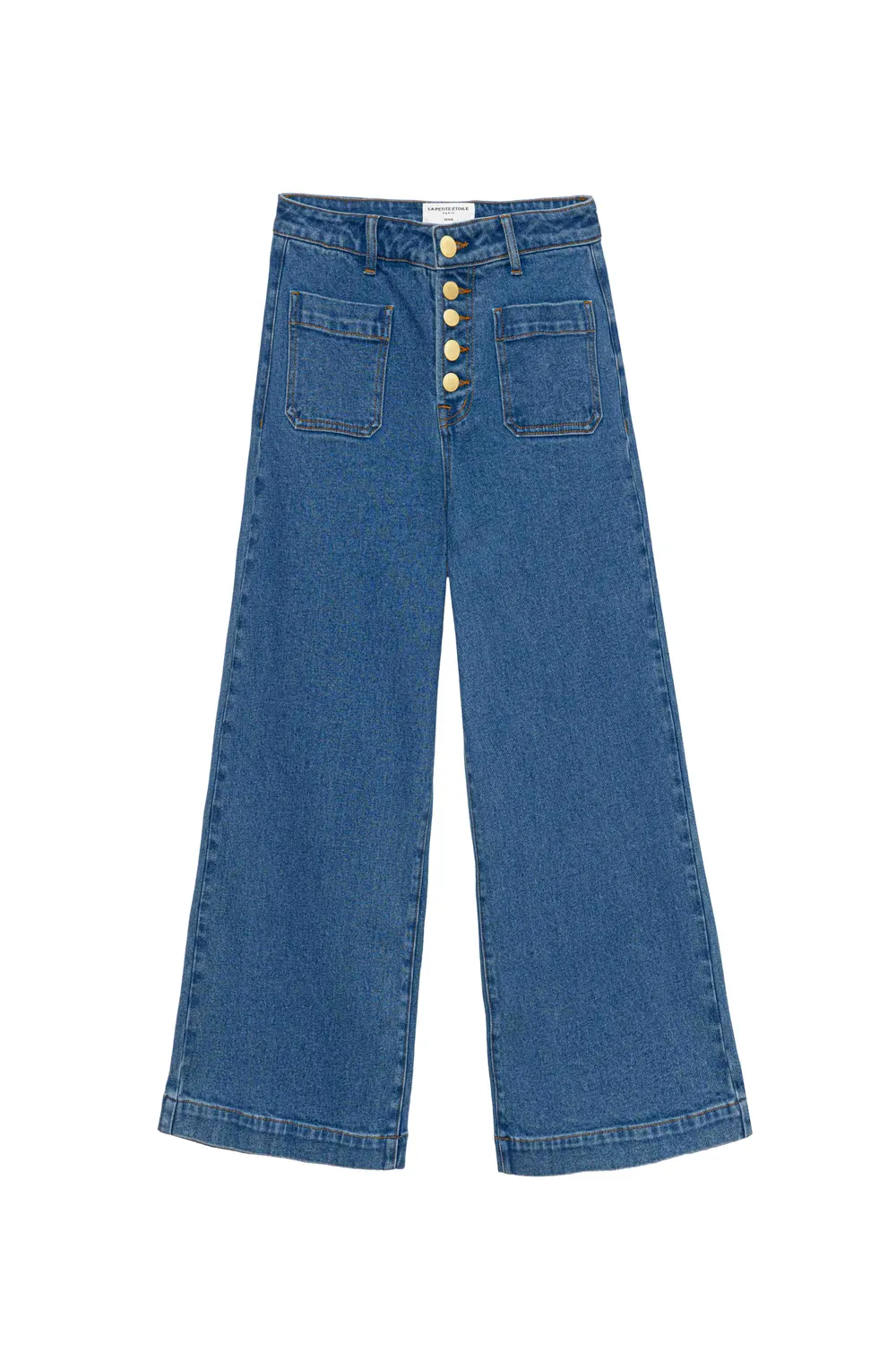 La Petite Etoile Atlanta wijde jeans medium stone