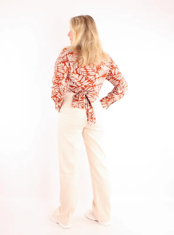LOVEDRUNKY Basic pantalon beige straight fit