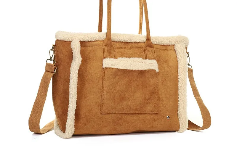 Amiek Avoriaz shopper sand 50x30cm teddy