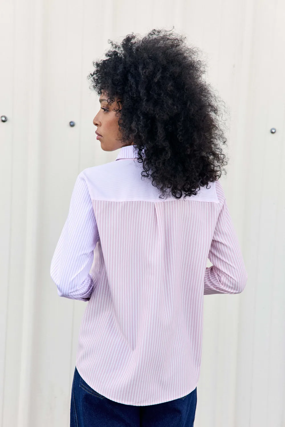 La Petite Etoile Clarin blouse patchwork roze-ecru