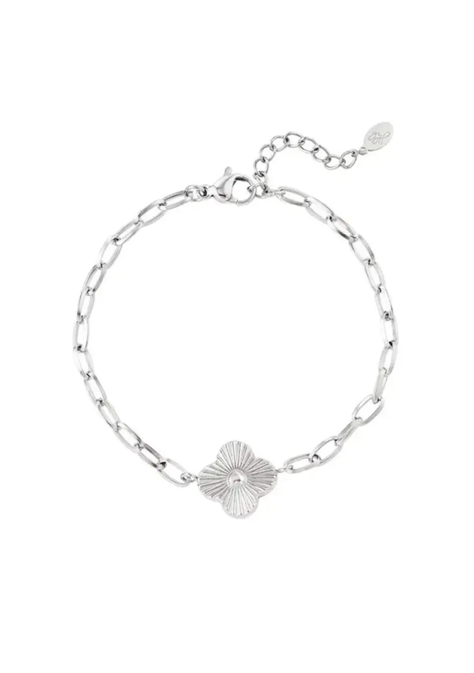 LOVEDRUNKY Flower armband zilver bloem