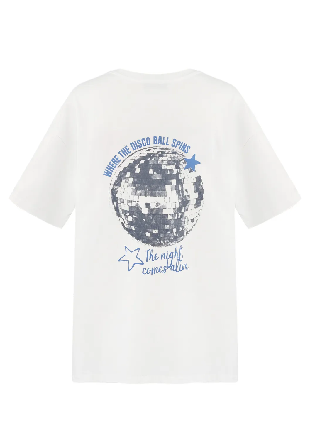 LOVEDRUNKY Disco Ball T-shirt wit relax fit