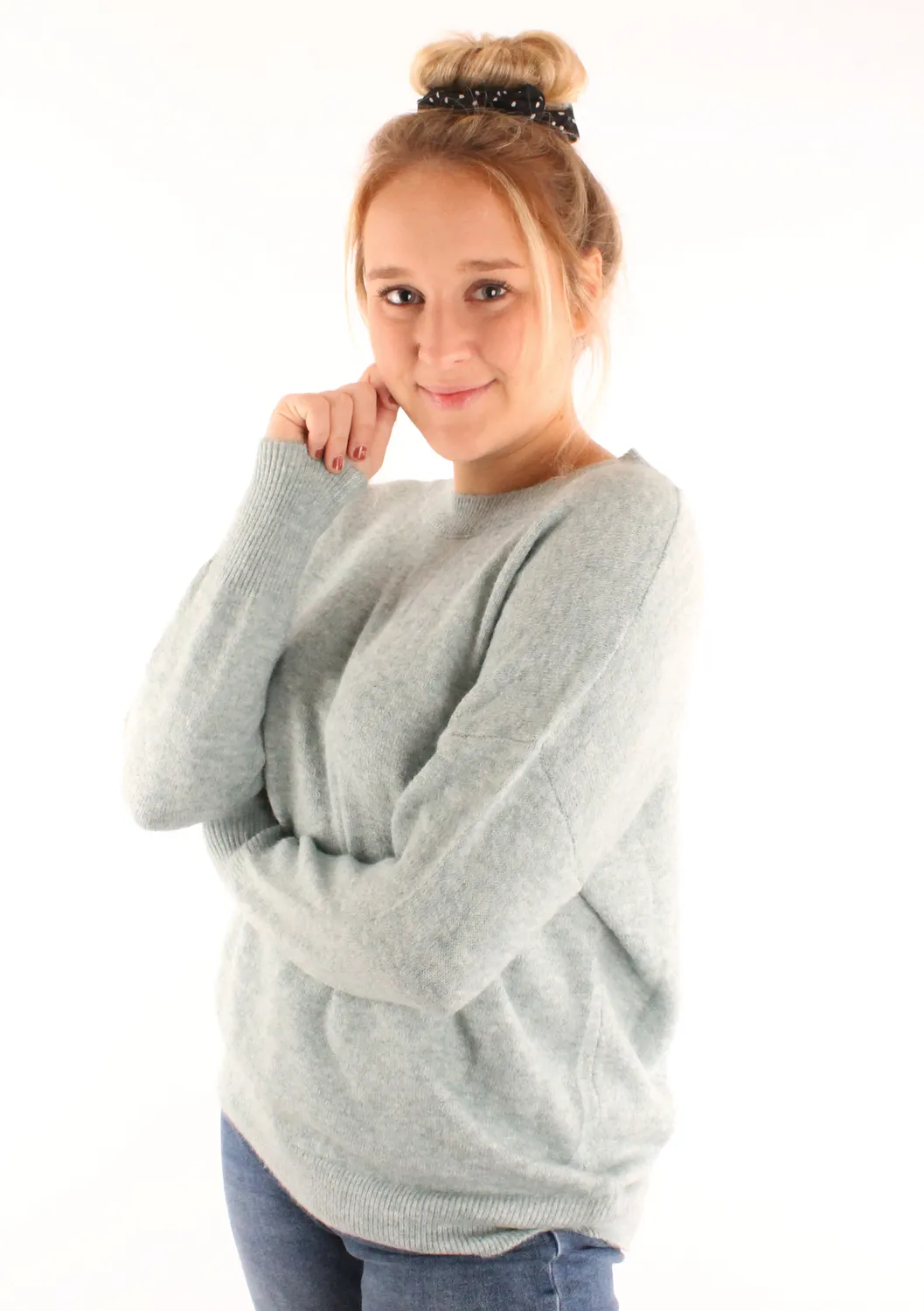 LOVEDRUNKY Melange trui mint losse fit