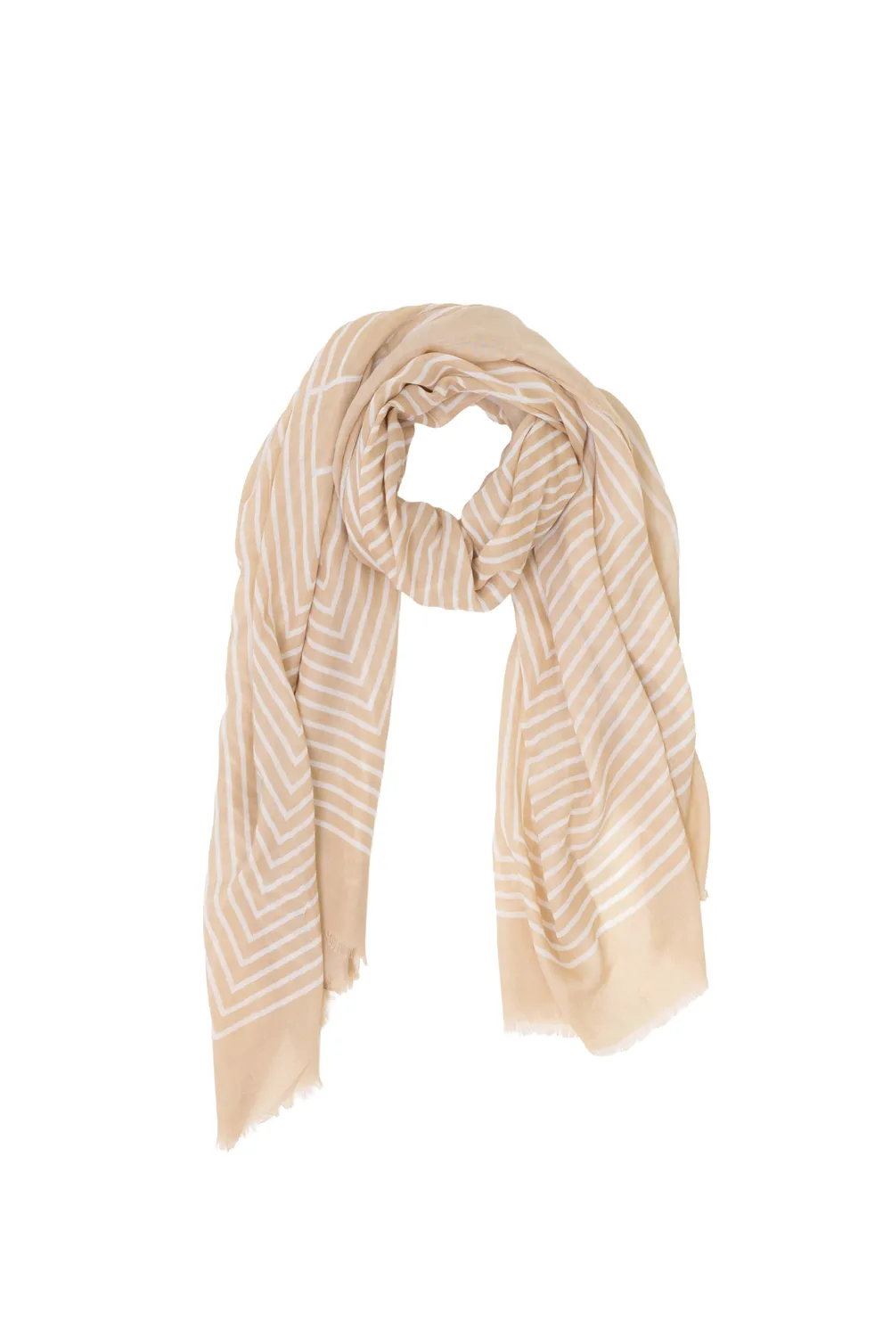 La Petite Etoile Alba sjaal beige streep 180cm