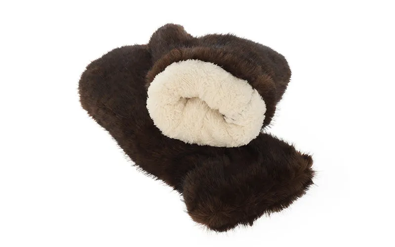 Amiek Corvara handschoenen browny dot wanten
