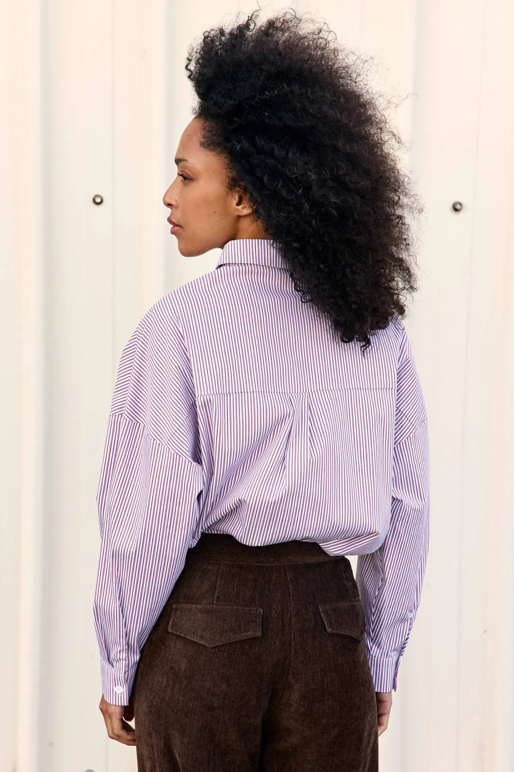 La Petite Etoile Cyra blouse roze ecru gestreept