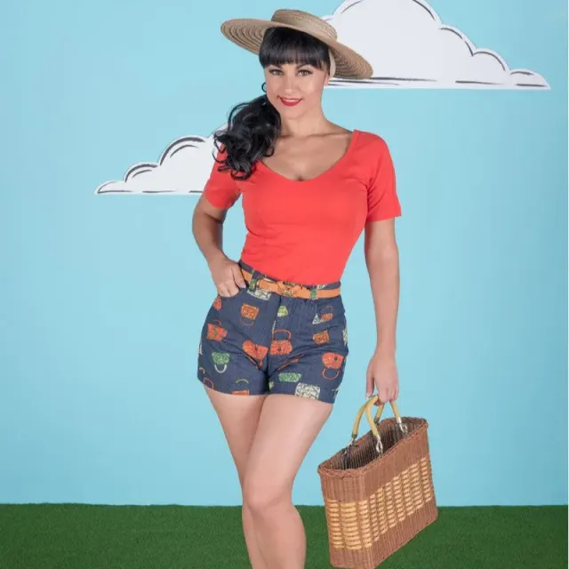 Tatyana Chica High-Waisted Shorts purses XS