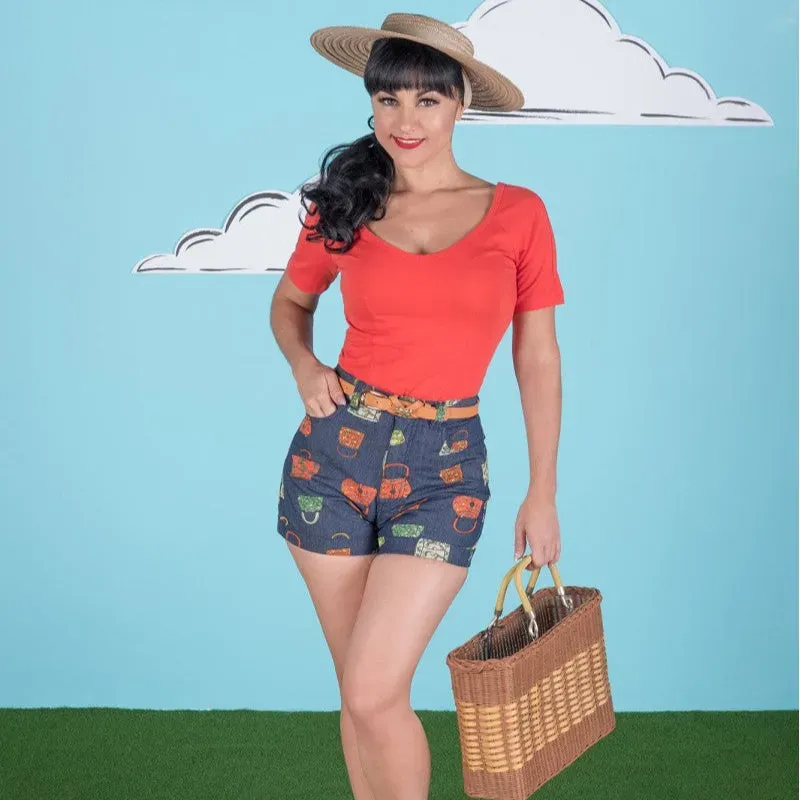 Tatyana Chica High-Waisted Shorts purses XS