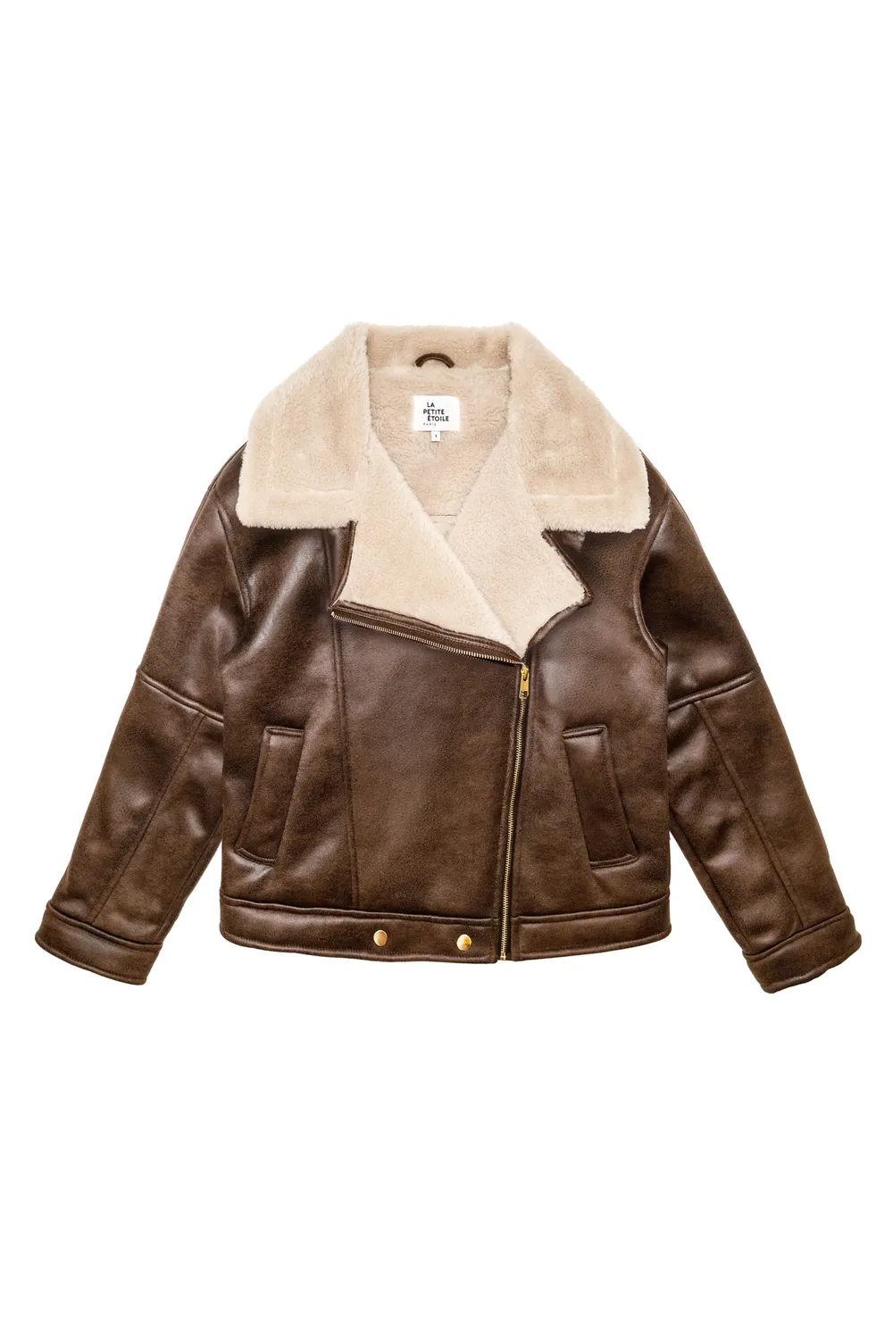 La Petite Etoile Noa bomberjas bruin teddy