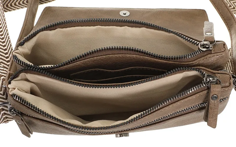Amiek San Martin schoudertasje dark camel