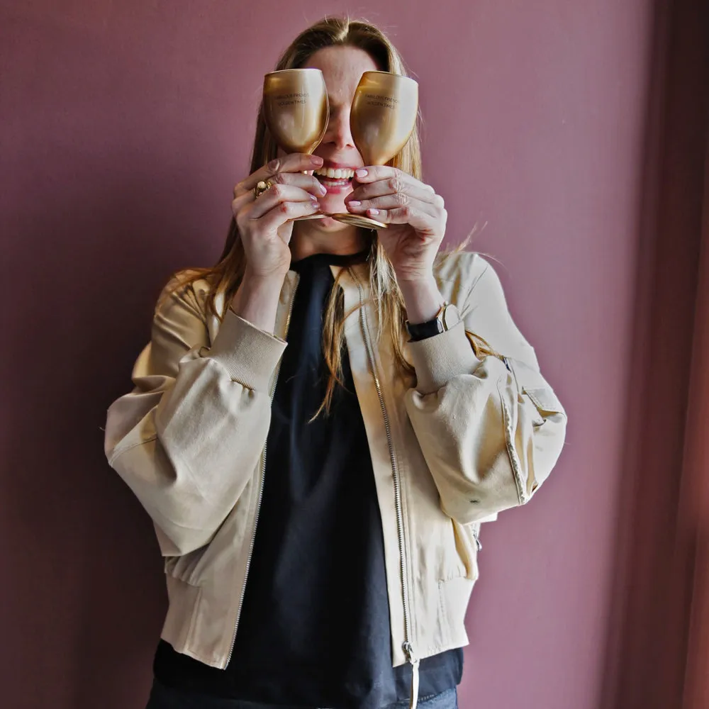 Amiek Fabulous Friends wijnglaskaars goud Silky Tonka