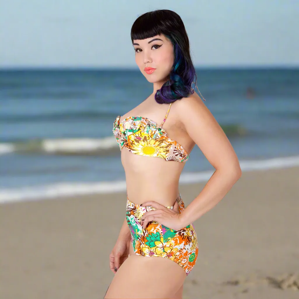 Tatyana Natalia bikini high waist floral