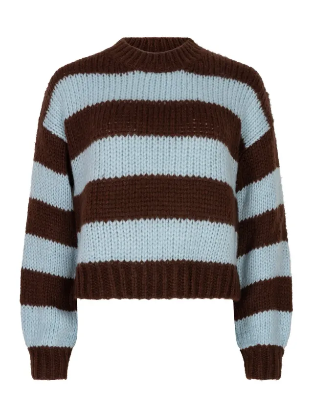 Amiek Knitted Sweater Brianna trui lichtblauw
