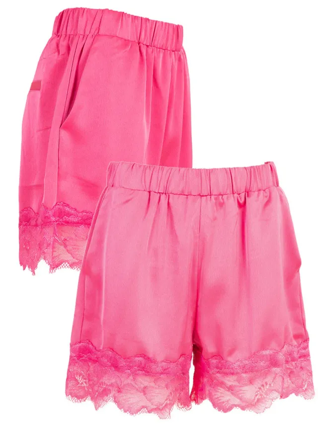 Amiek Romy short fuchsia met kant