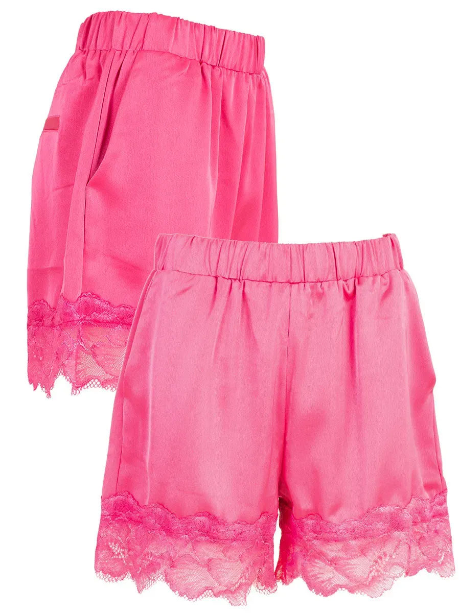 Amiek Romy short fuchsia met kant
