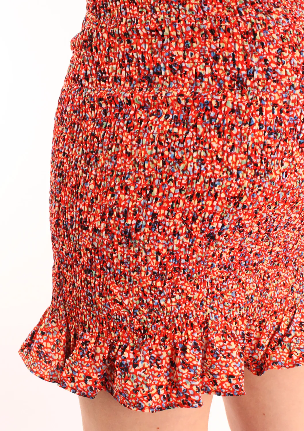 LOVEDRUNKY Off Shoulder jurk rood smock
