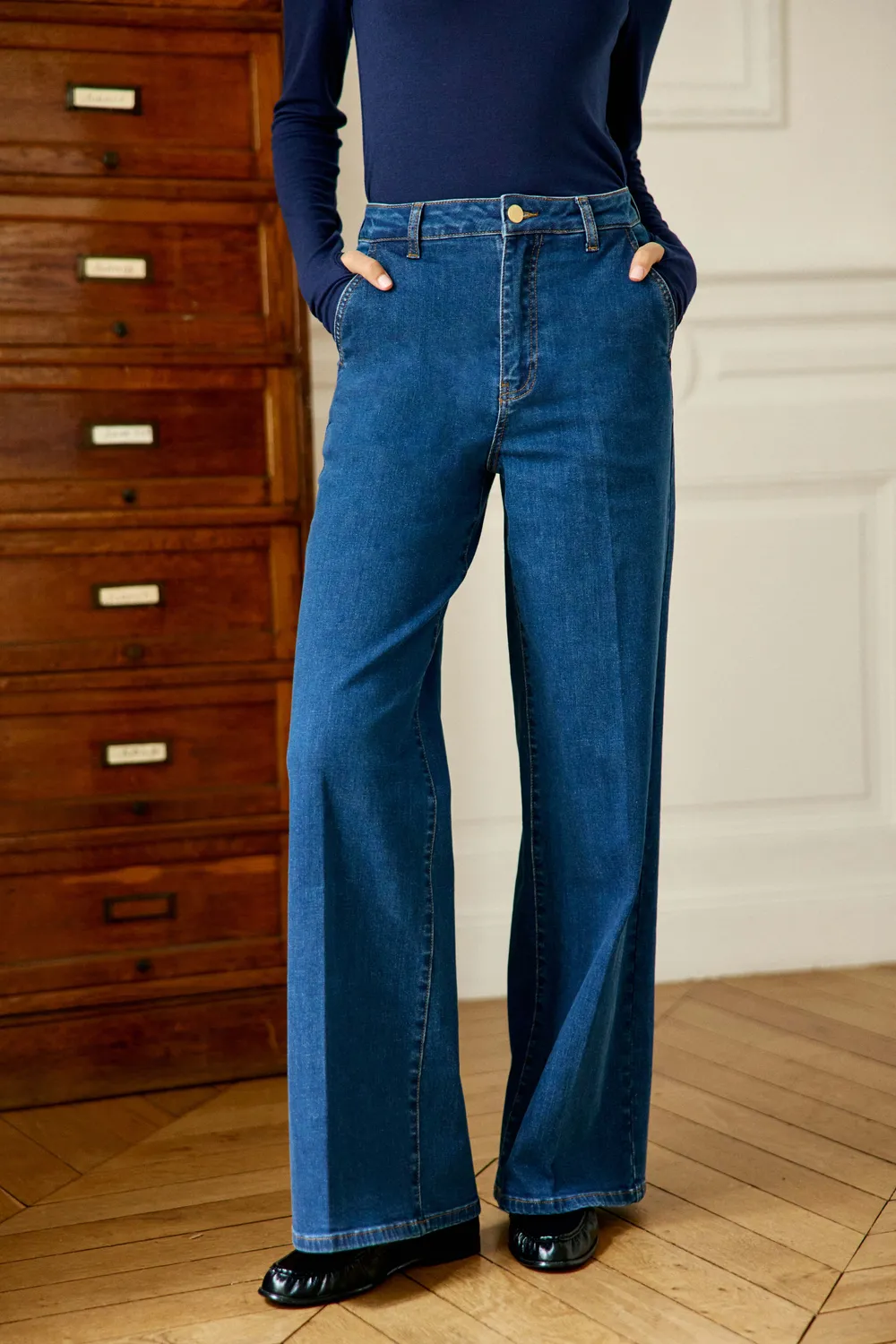 La Petite Etoile Petrona jeans wijd blauw