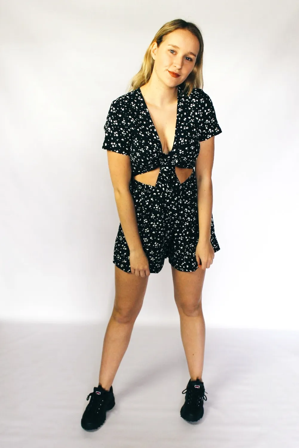LOVEDRUNKY Cut Out jumpsuit zwart luchtig