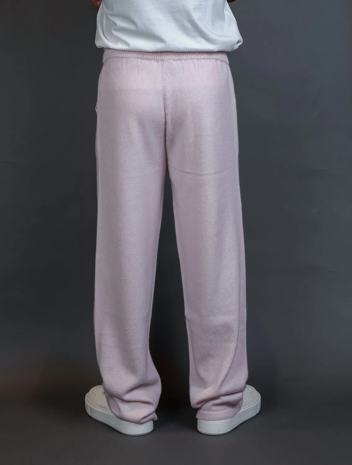 Officine Napoli Tuta joggingbroek roze wol cashmere
