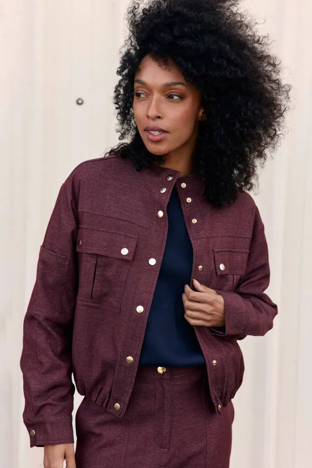 La Petite Etoile Vesky blouson bordeaux gemêleerd