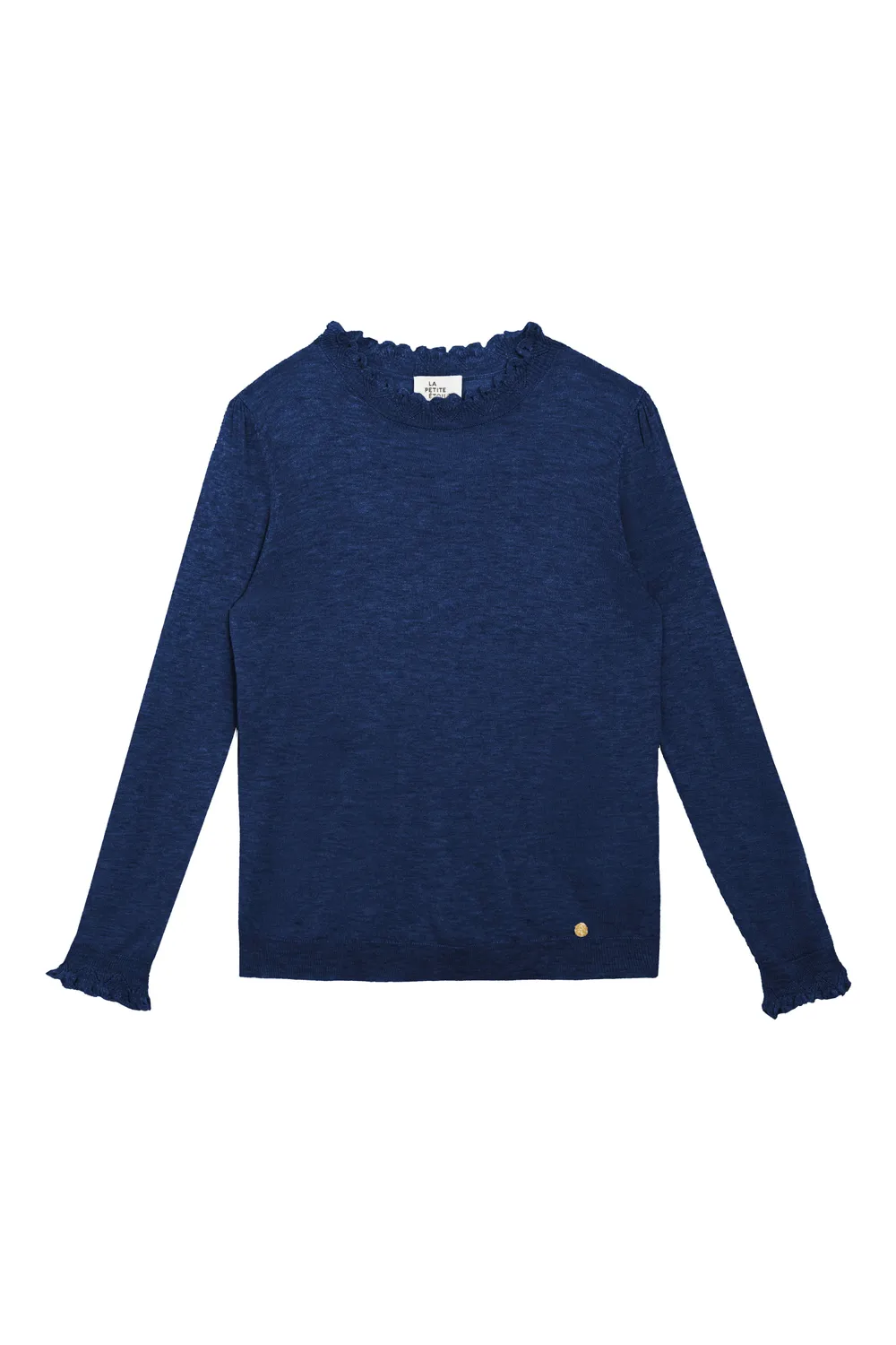 La Petite Etoile Solfe trui blauw rechte pasvorm