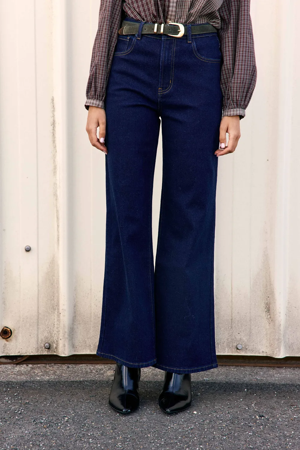 La Petite Etoile Zephyr rechte jeans onewash blauw denim