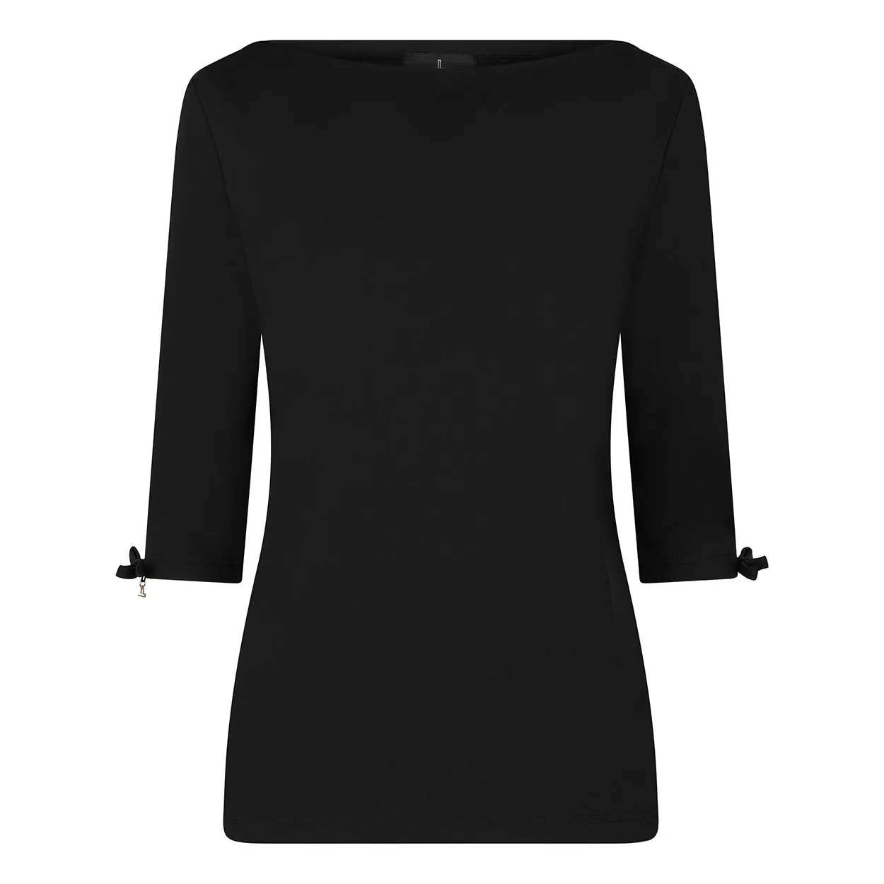 Laboutiek Colette Top zwart boothals driekwart mouw