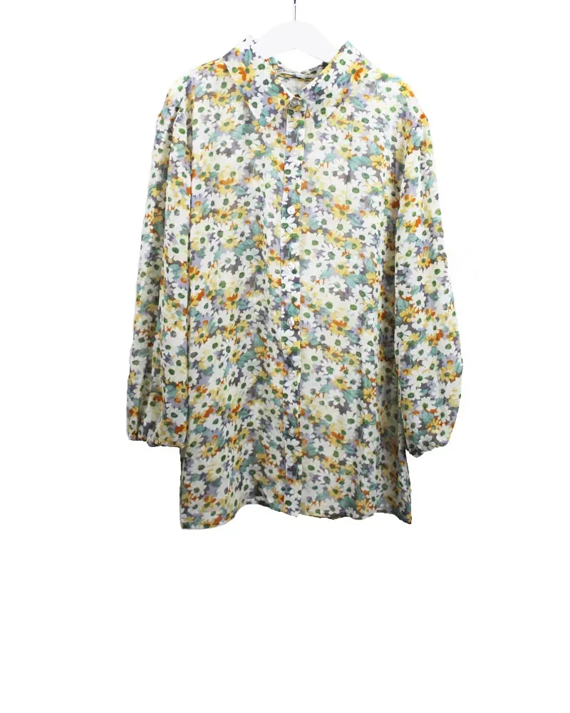 LOVEDRUNKY Blouse Flowers blouse multicolour bloemen