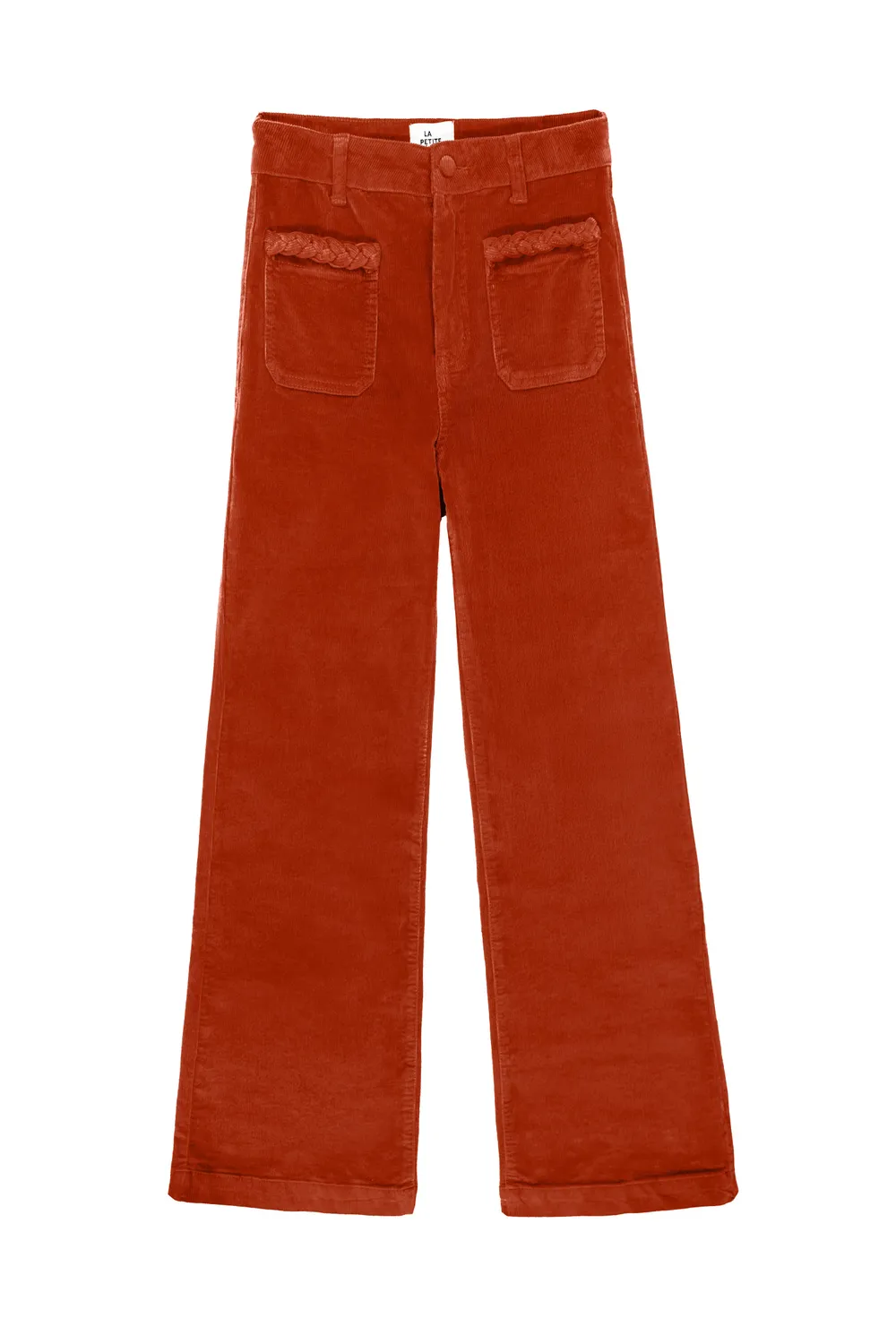 La Petite Etoile Atlantyo broek wijd ribfluweel brique