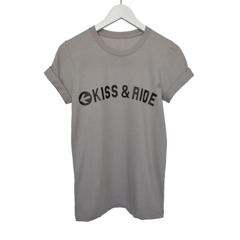 LOVEDRUNKY T-shirt Kiss & Ride shirt zand print