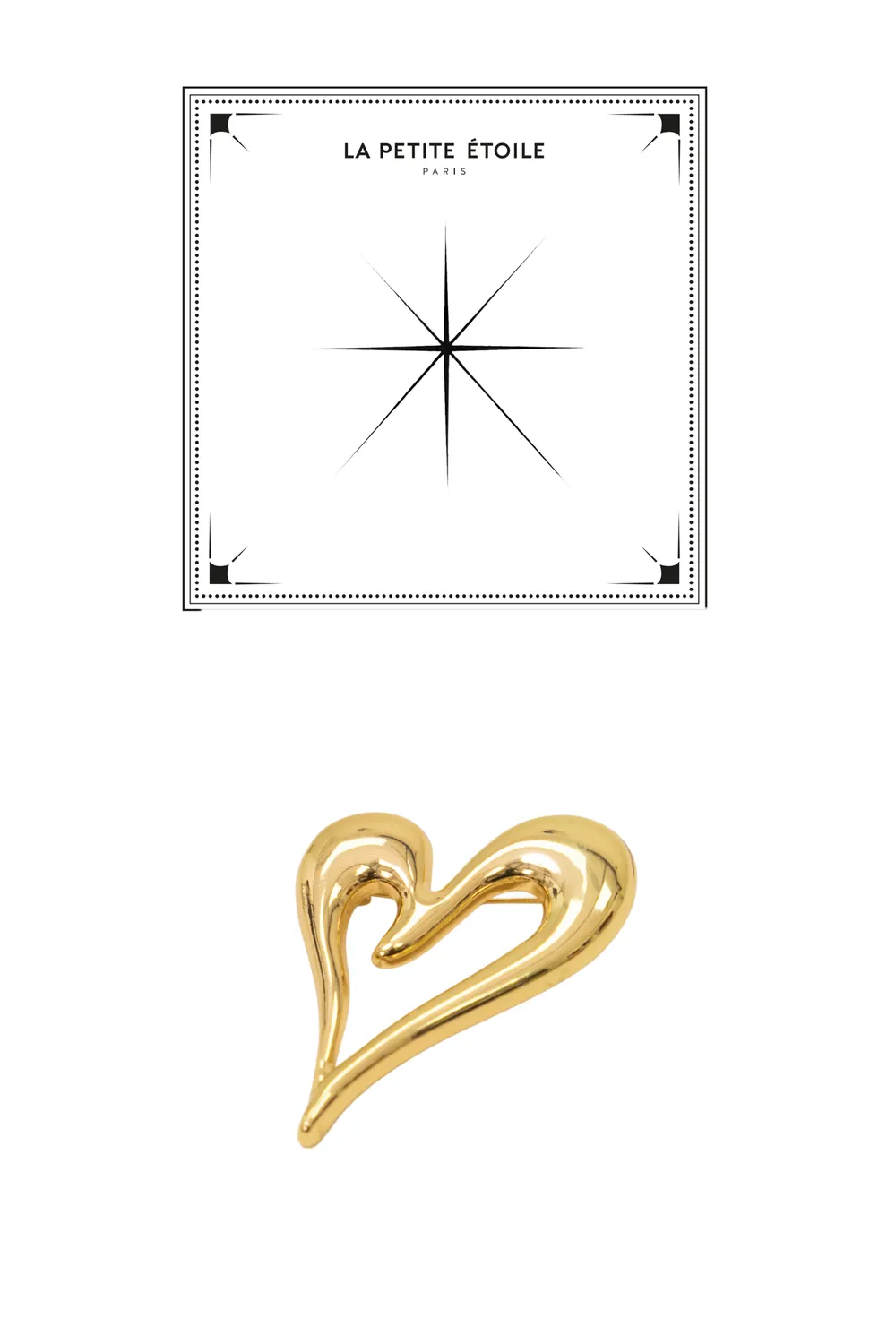 La Petite Etoile Albizi broche goud hart eenheidsmaat