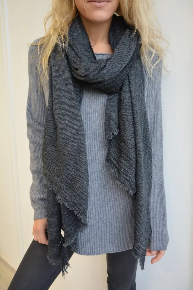 LOVEDRUNKY Super Soft sjaal grijs soepel