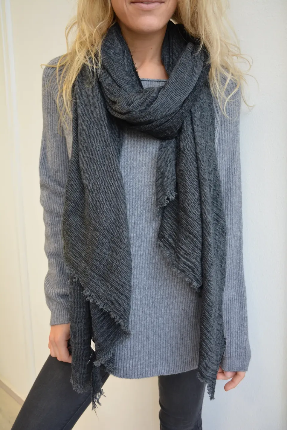 LOVEDRUNKY Super Soft sjaal grijs soepel