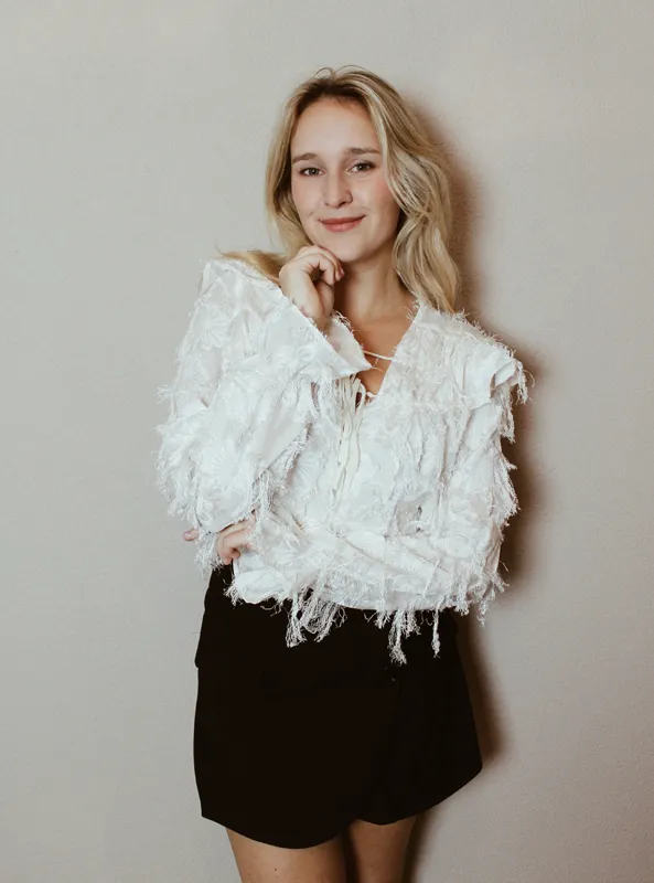 LOVEDRUNKY Wrap skort zwart wikkelrok