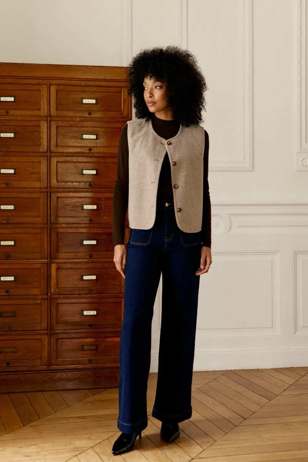 La Petite Etoile Atlantyna wijde jeans brut blauw
