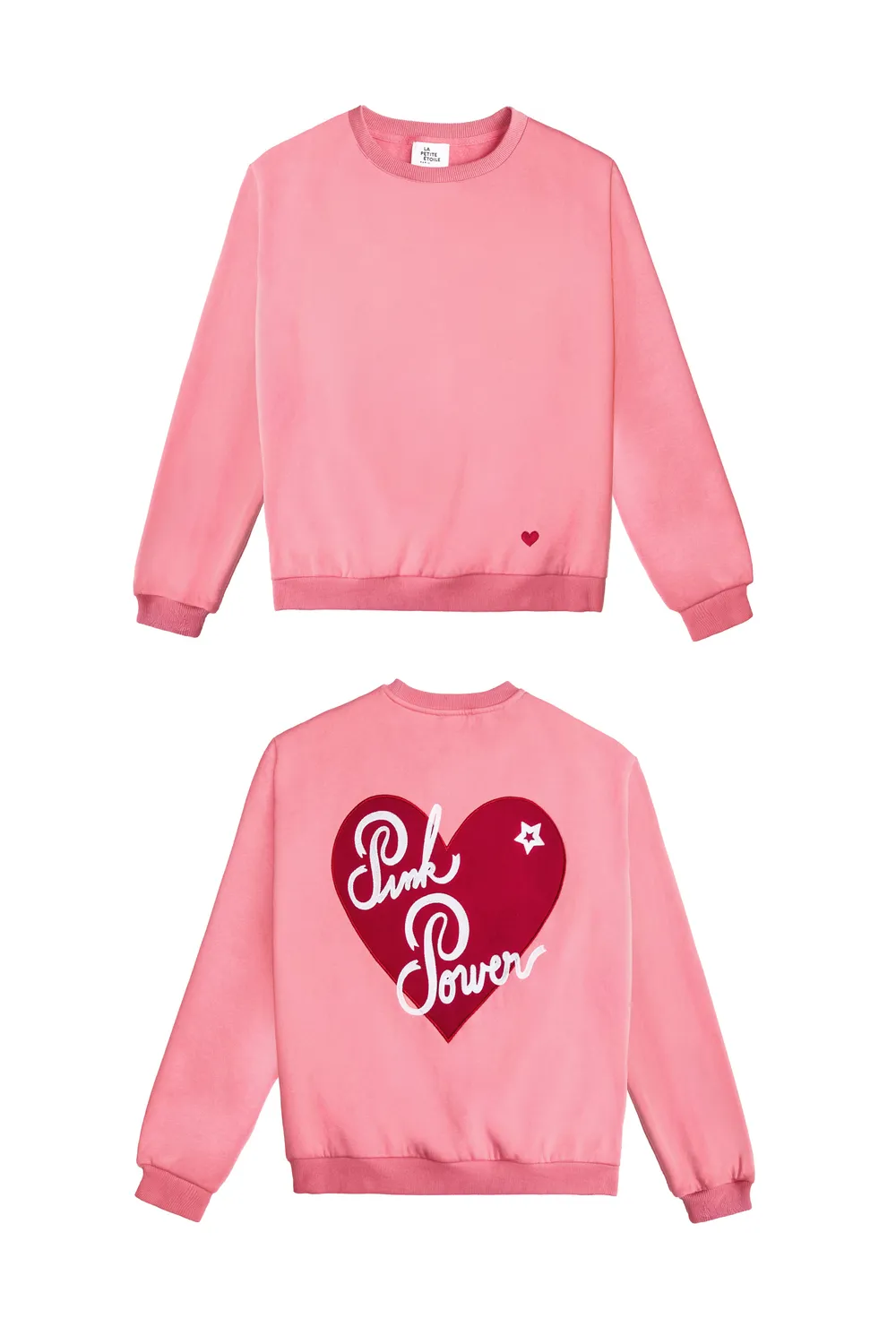 La Petite Etoile Ticka sweater roze borduursel