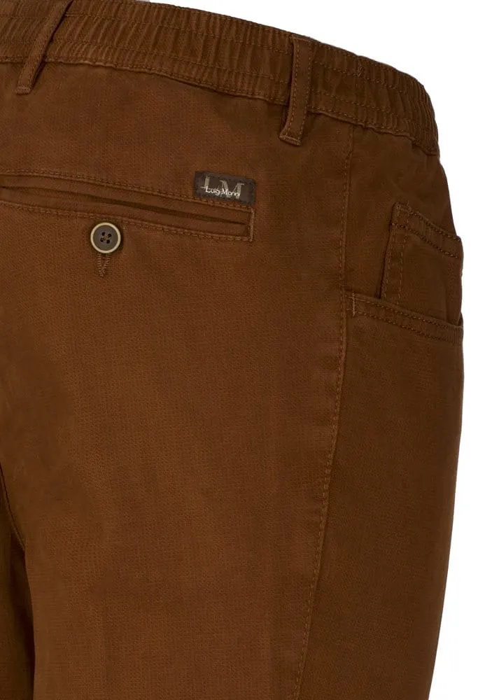 Seniorenkleding Niels heren pantalon terra elastiek katoen