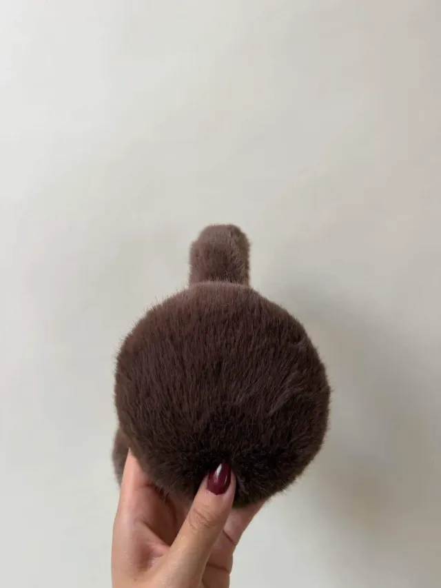 Amiek Fluffy Earmuffs oorwarmers donkerbruin